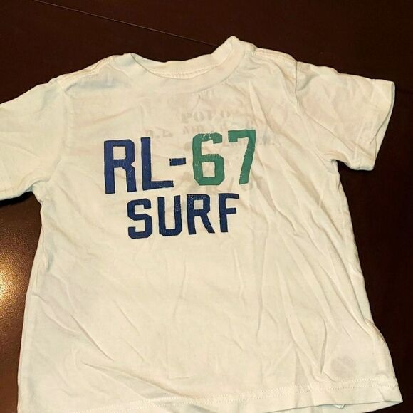 Polo Ralph Lauren White Graphic T Shirt Sz 2T - Picture 1 of 3